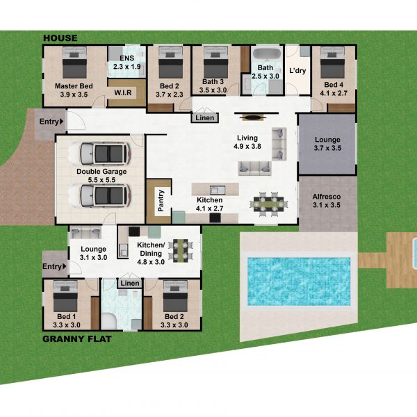 House design plan diagram